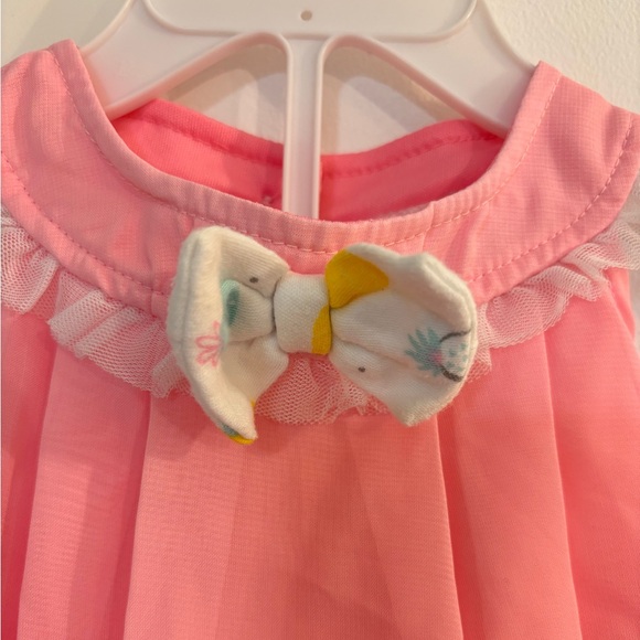 Bon Bebe 2 piece Baby Girl outfit Soft tulle blouse with matching shorts 3/6 M - Picture 3 of 7